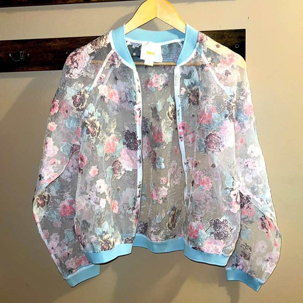 Sheer Organza Floral Jacket